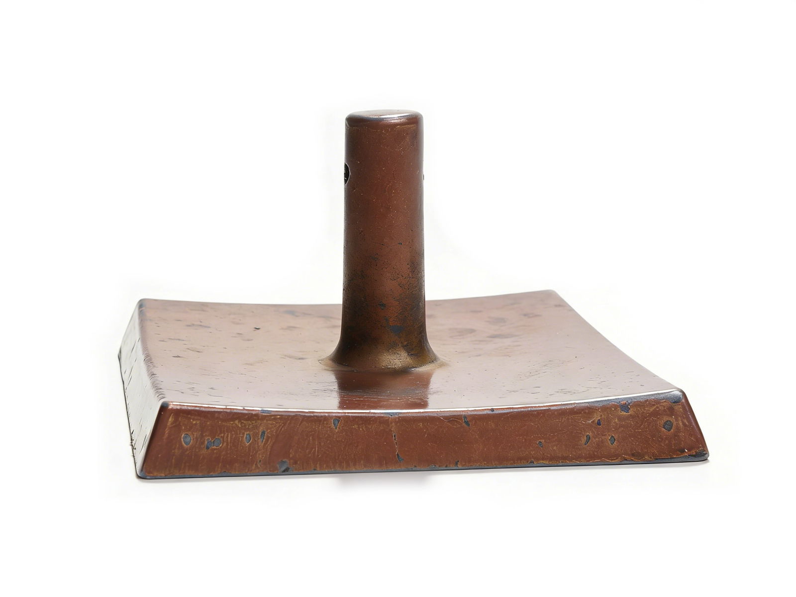 Qing Dynasty Plain Bronze Square Seal: H:8cmL:14cmW:12cm This Qing Dynasty Plain Bronze Square Seal is a fine Qing official/private seal. Plain bronze without patterns (neat form, natural patina), it represents the "simple and practical"