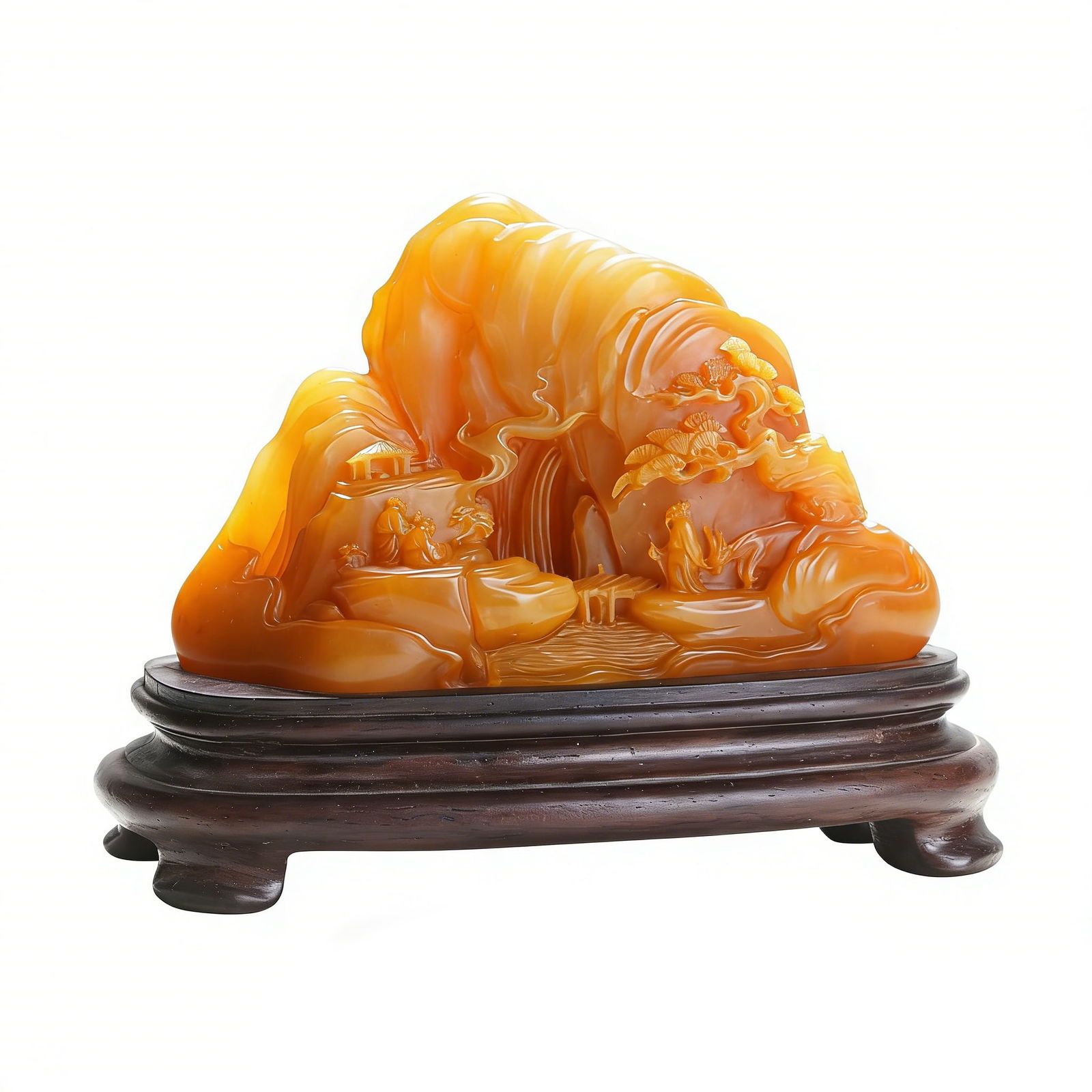 Qing Dynasty Tianhuang Stone "Landscape & Figure" Ornament (1 of 10)