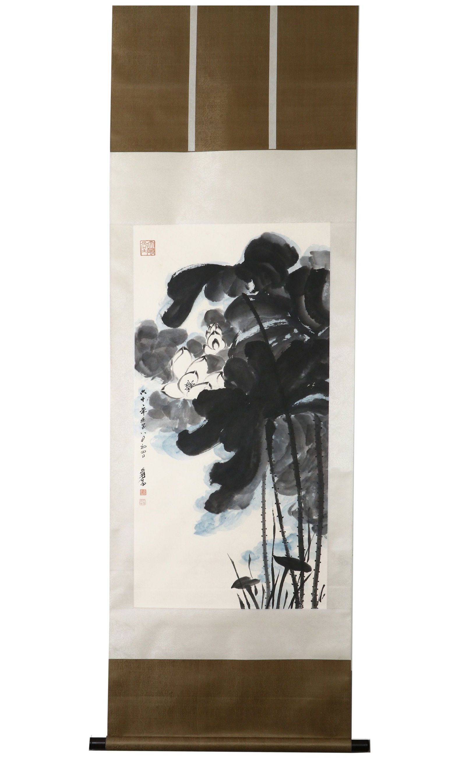 Zhang Daqian, "Ink Lotus" Hanging Scroll (1 of 7)