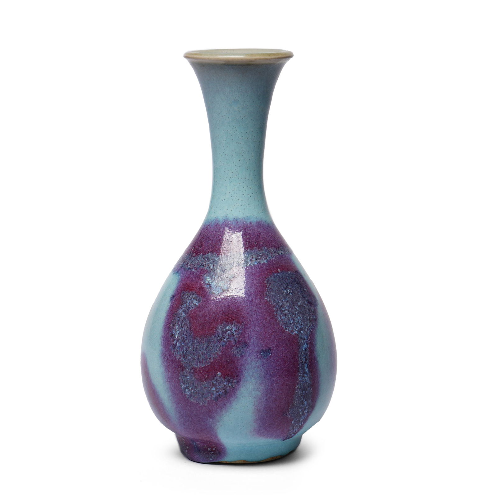 Song Dynasty Junyao Sky-Blue Glazed Long-Necked Vase with Purple Splashes (1 of 8)