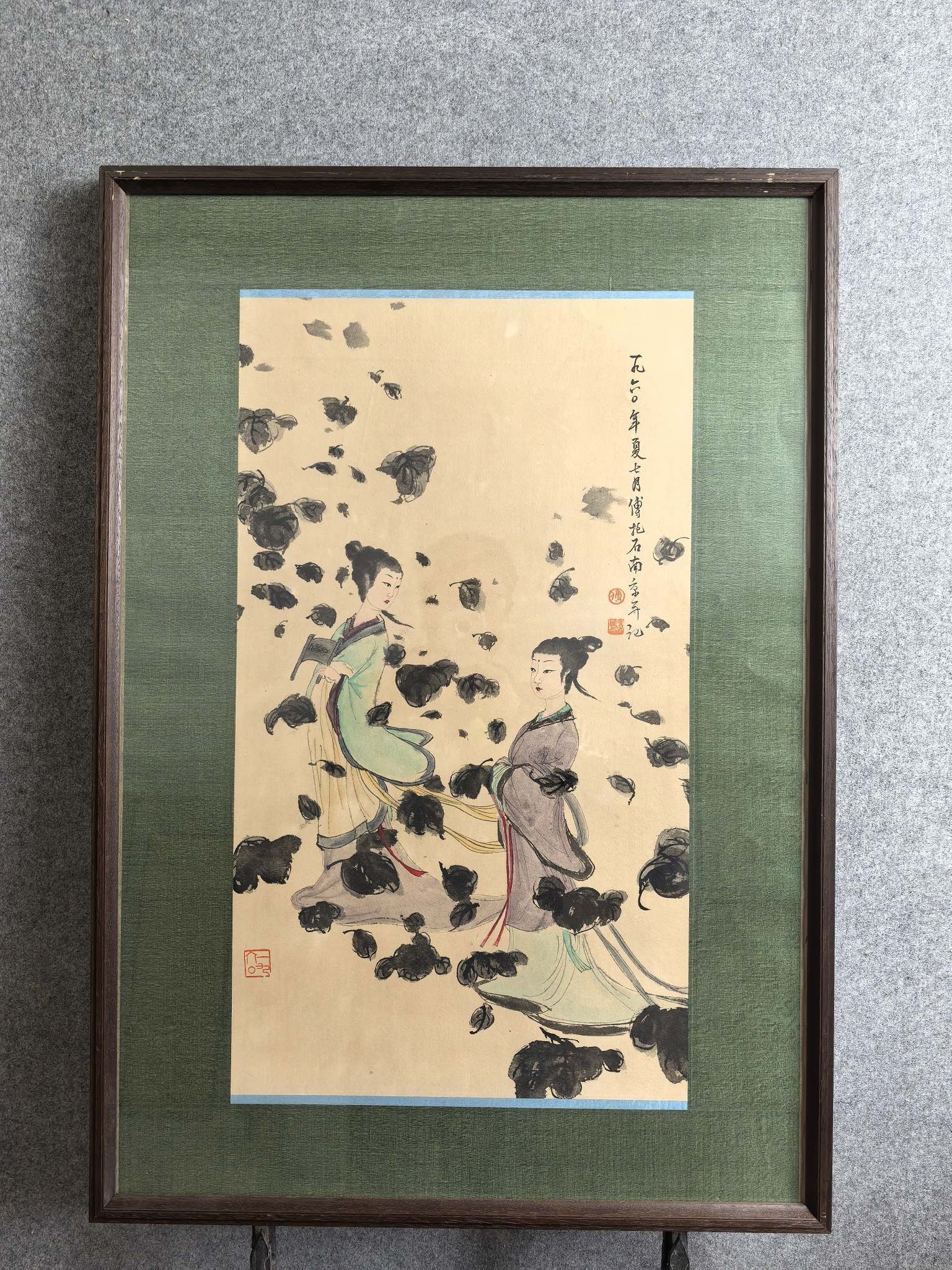 Fu Baoshi Figure Frame: The total size of the Fu Baoshi figure frame is 60-87 cm Provenance:Private collection from a professor in KTH Royal Institute of Technology. Our cooperative logistics services provider expertly handl