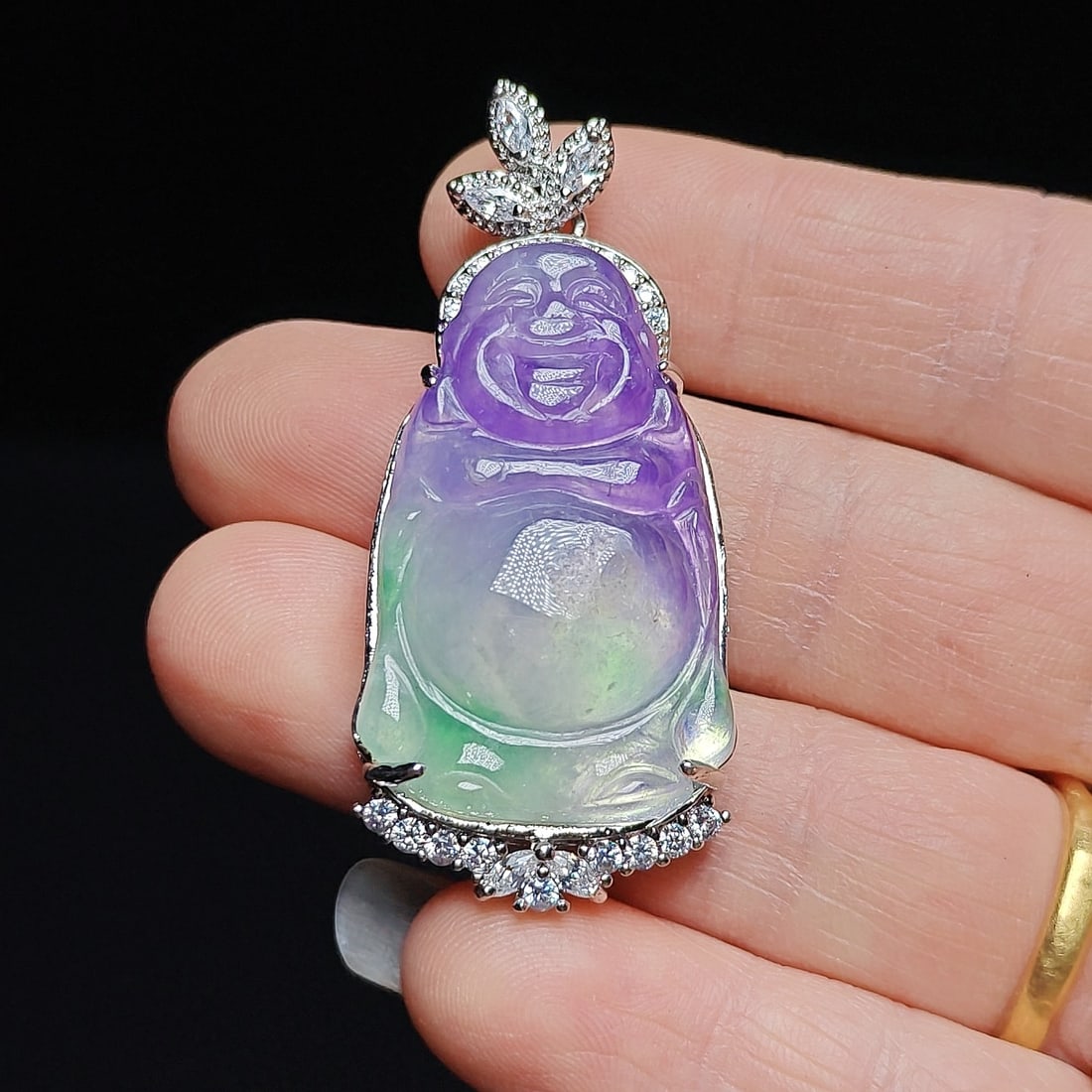 Jade Maitreya Buddha Pendant (1 of 6)