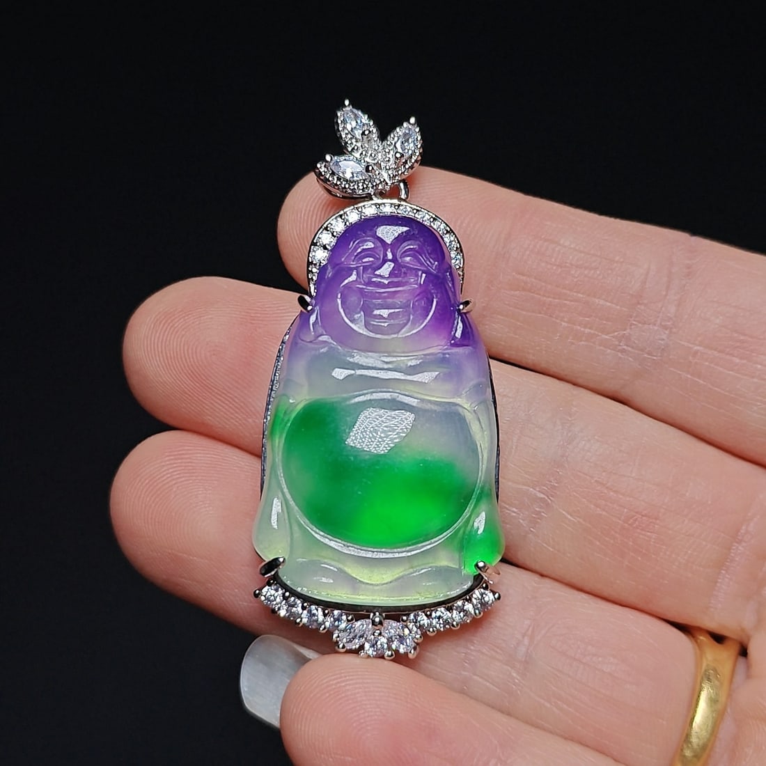Jade Maitreya Buddha Pendant (1 of 5)