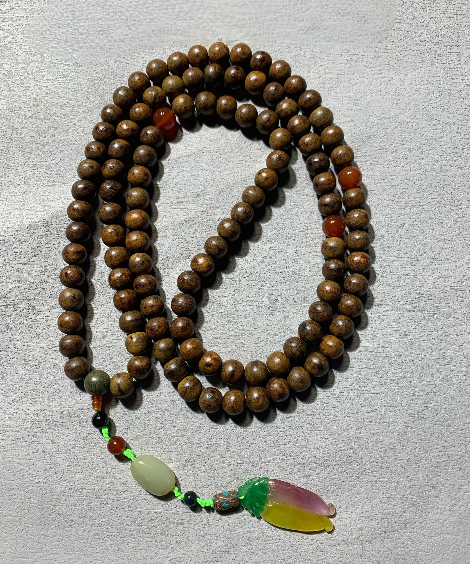 108 Agarwood and Jade Buddhist Beads (1 of 9)