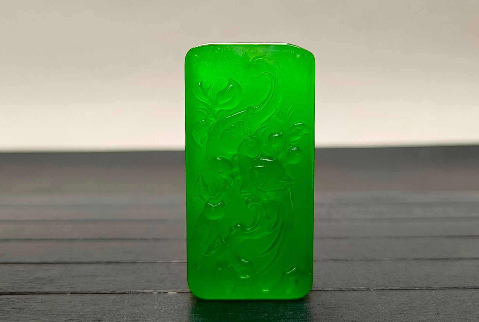 Top-grade dragon stone type colorful extra-large and extra-thick jadeite pendant (1 of 8)