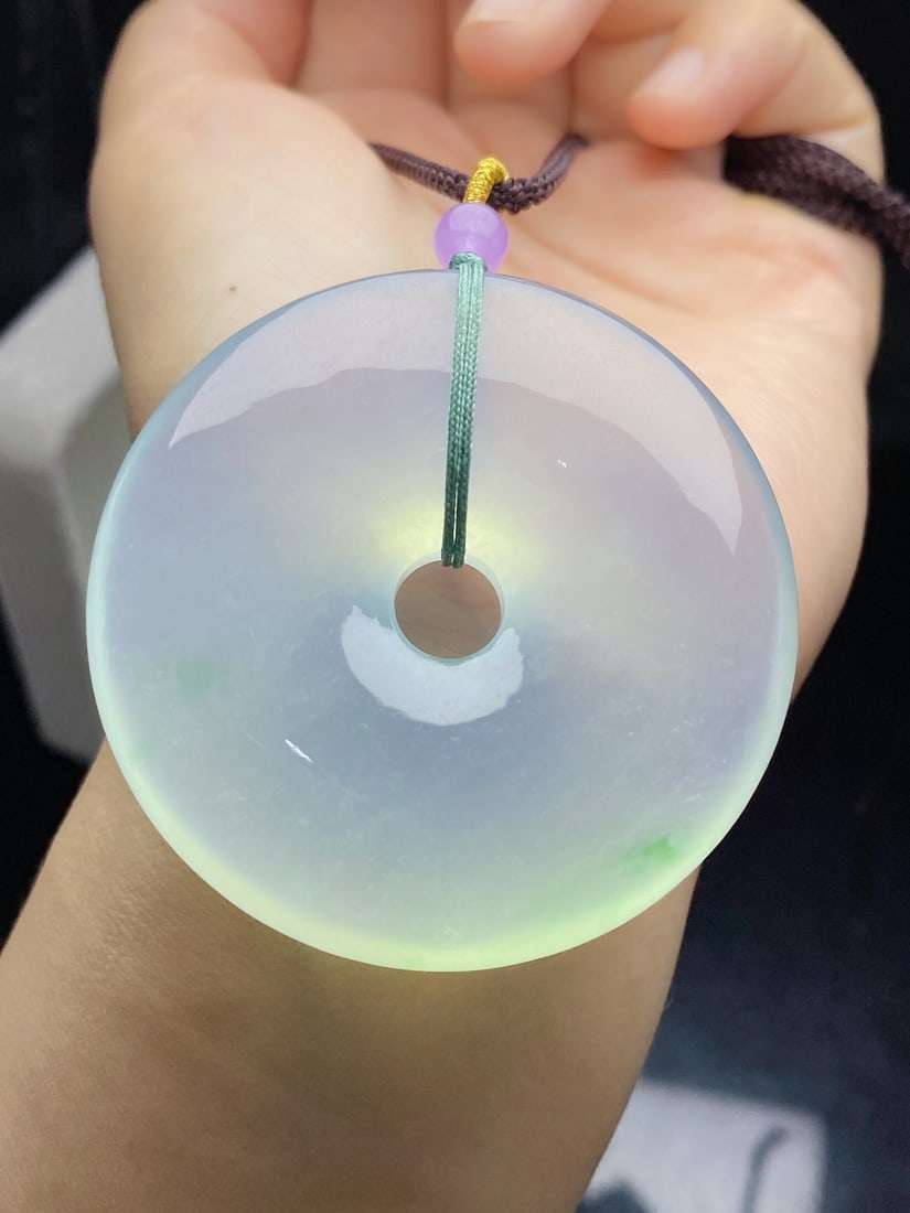 Jadeite "Peace Buckle" with Icy Green Surface (1 of 9)