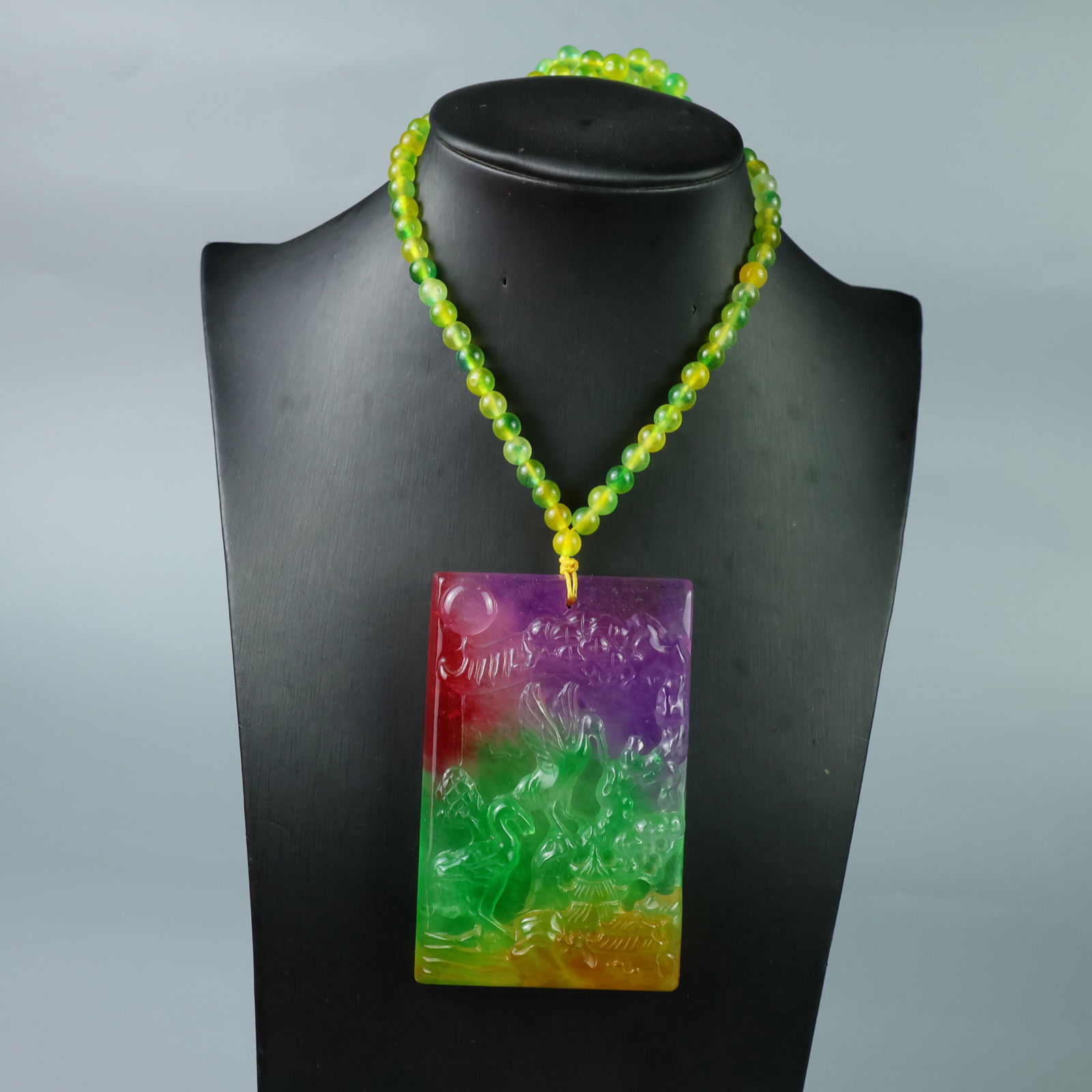 Perfectly crafted high-quality ice-crystal carving Crane Plaque: This exquisitely carved Crane plaque is made of high-grade icy jadeite. The base is pure, rich, clean, and translucent with a strong fluorescent effect and excellent rigidity. It is a true icy, transl