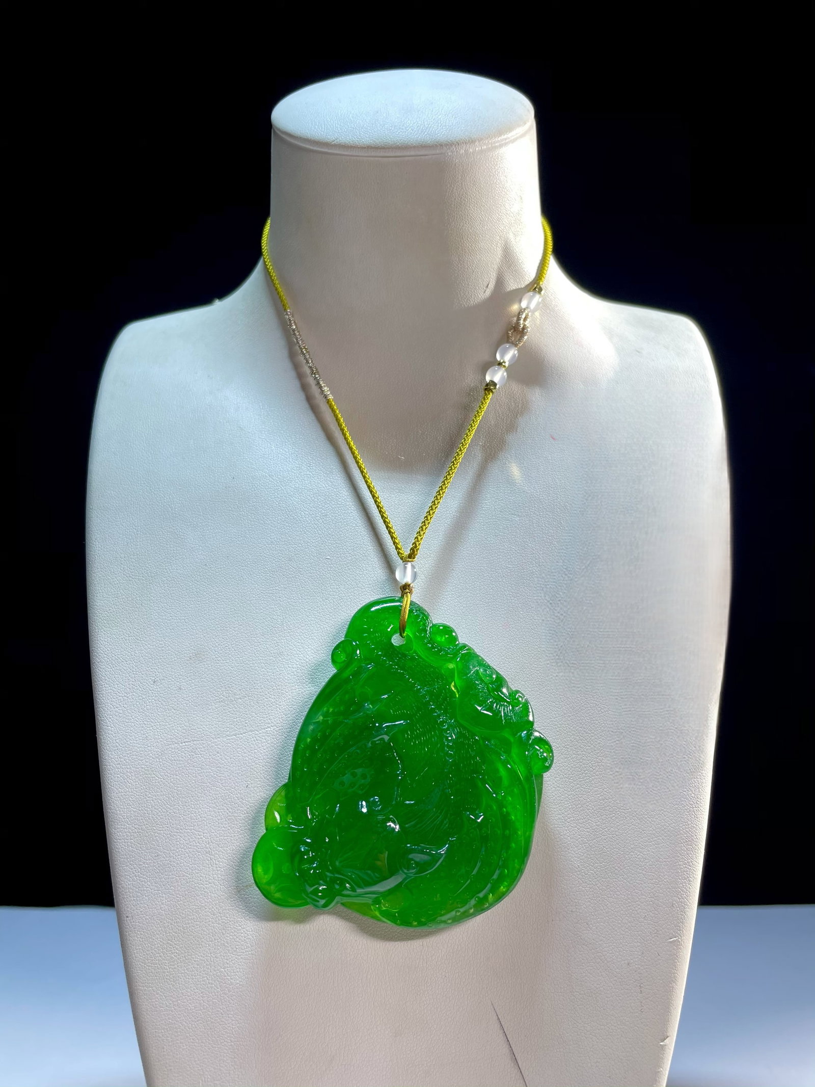 High-grade Imperial Green Dragon Stone Jade Pixiu Pendant (1 of 9)