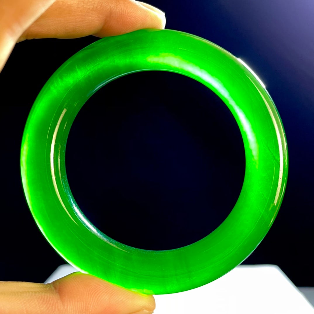 High-ice jadeite bangle - 4