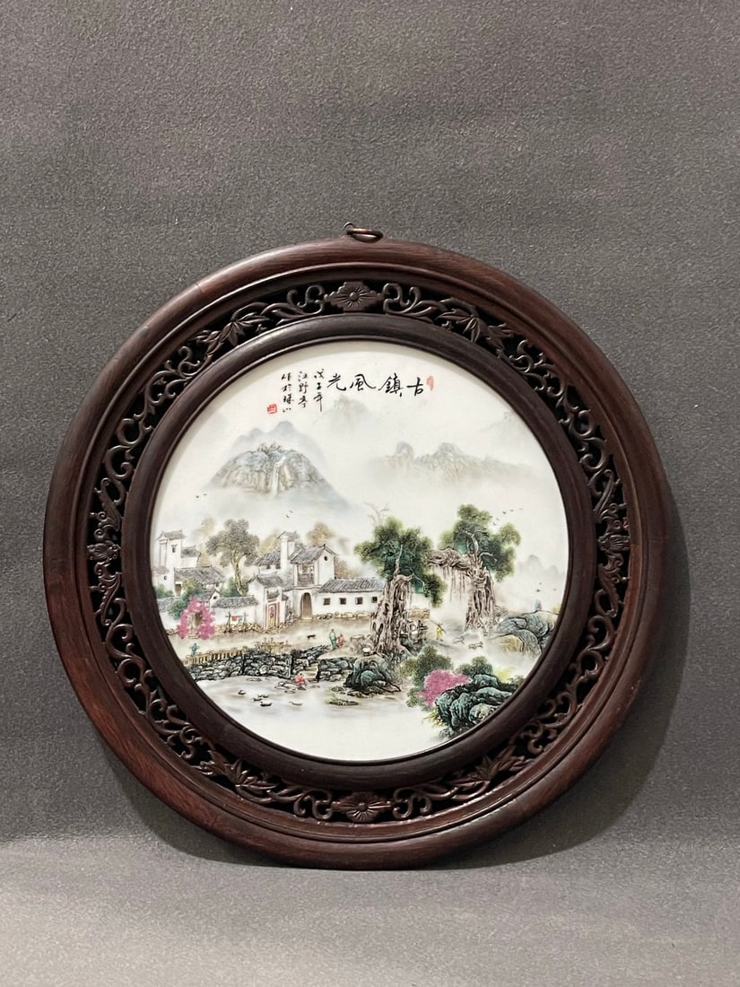 Appreciation of the works of Wang Yeting, one of the Eight Friends of Zhushan! A round famille rose (1 of 11)
