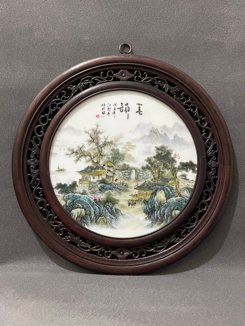 Appreciation of the works of Wang Yeting, one of the Eight Friends of Zhushan! A round famille rose (1 of 12)