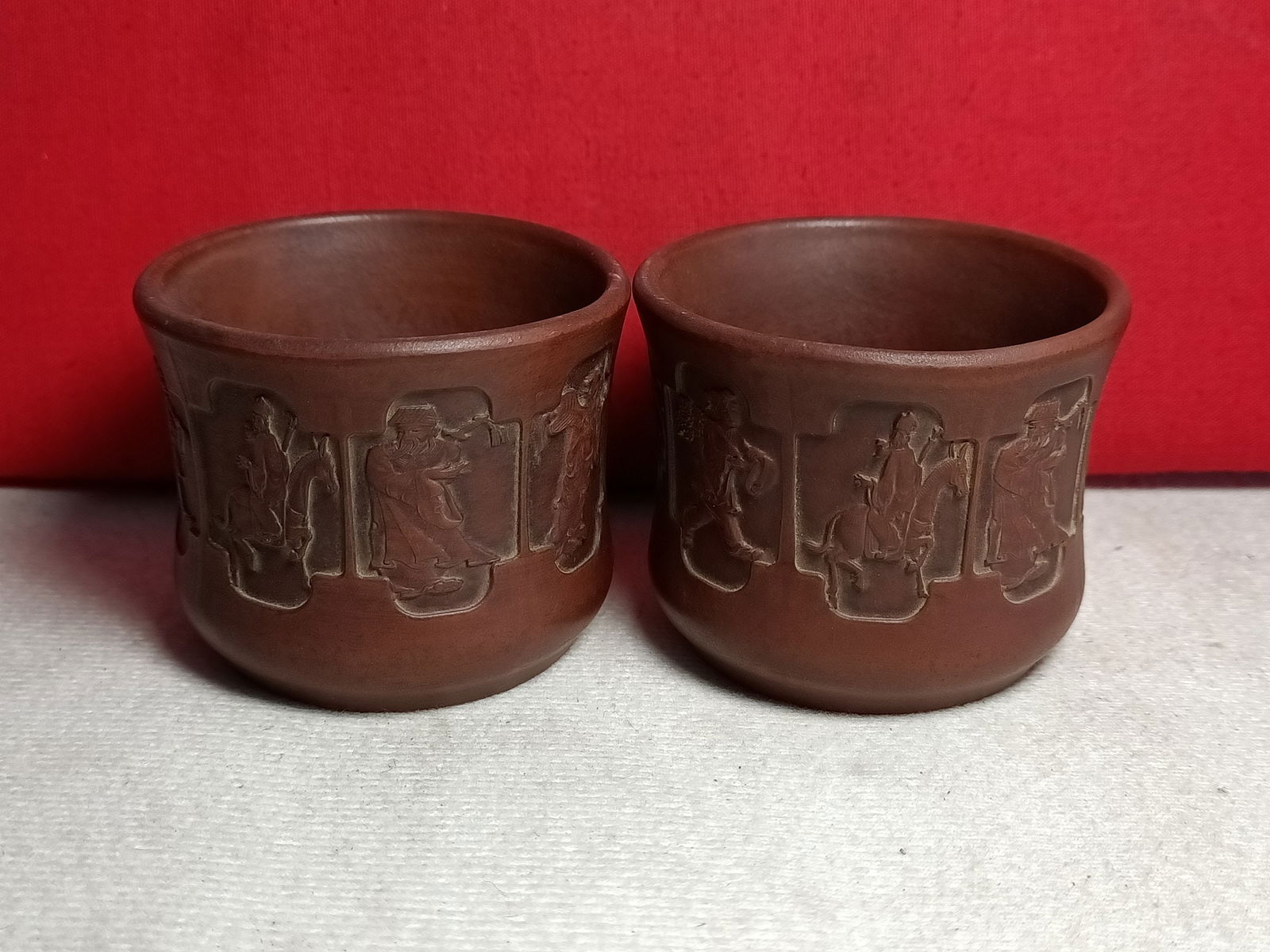 Old purple clay tea bowl from the Qing Dynasty (1 of 8)