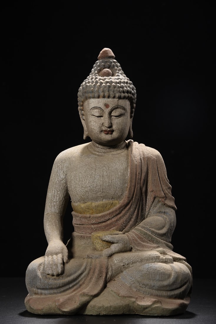 Wooden Shakyamuni Buddha Statue (1 of 9)
