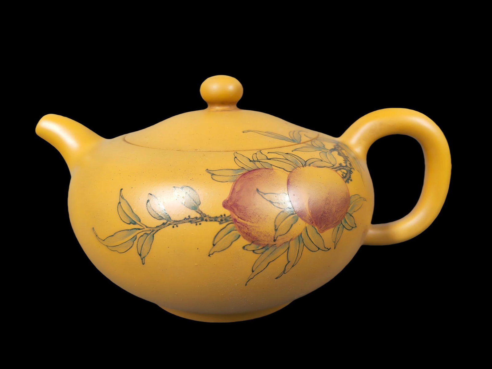A treasured golden Duan clay Zisha teapot by the famous artist Mingyuan (1 of 9)