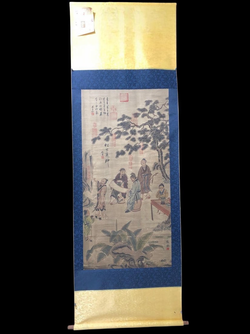 Hand-painted figures by Zhang Lu of the Ming Dynasty (1 of 8)