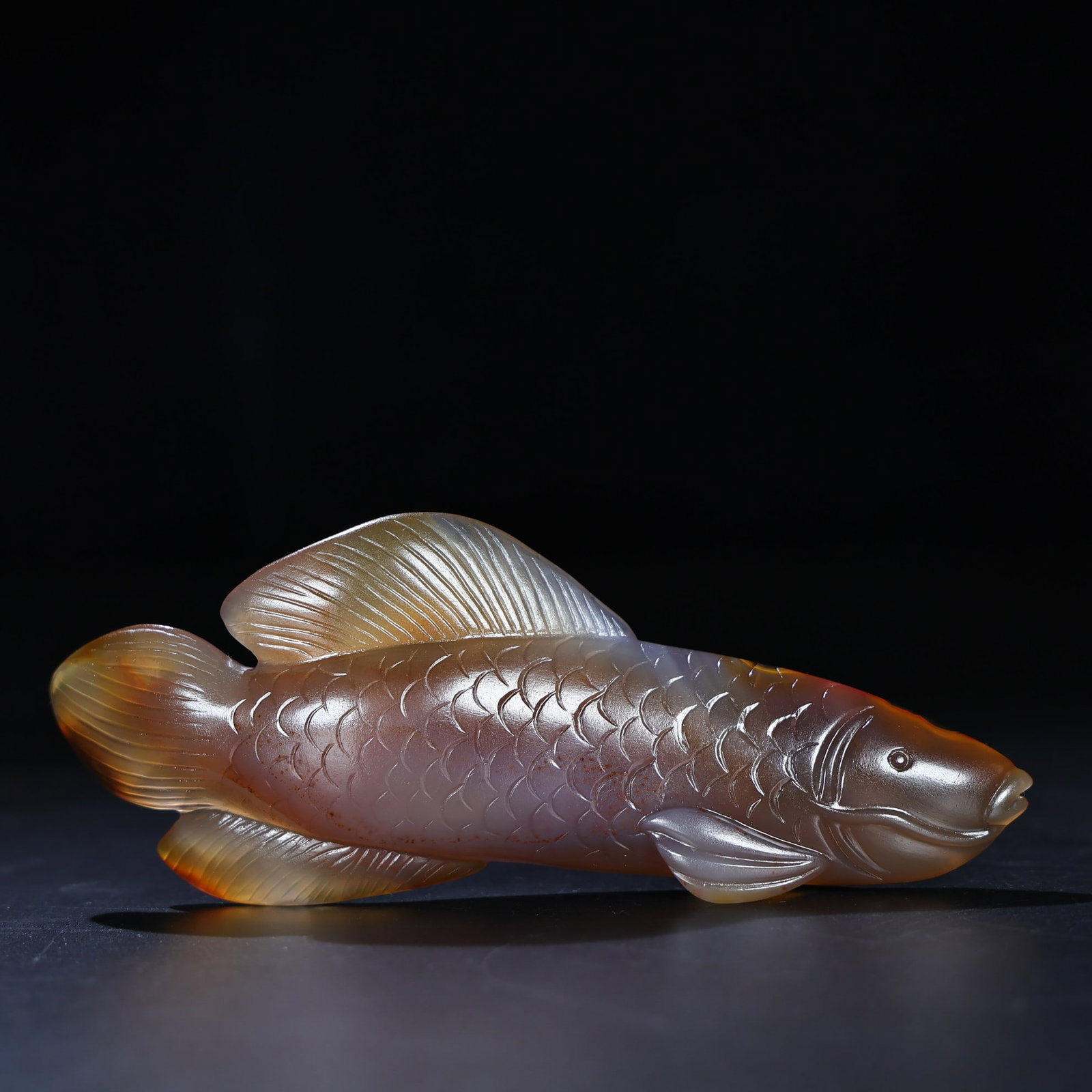 Exquisite antique collection, Hetian jade fish - 6