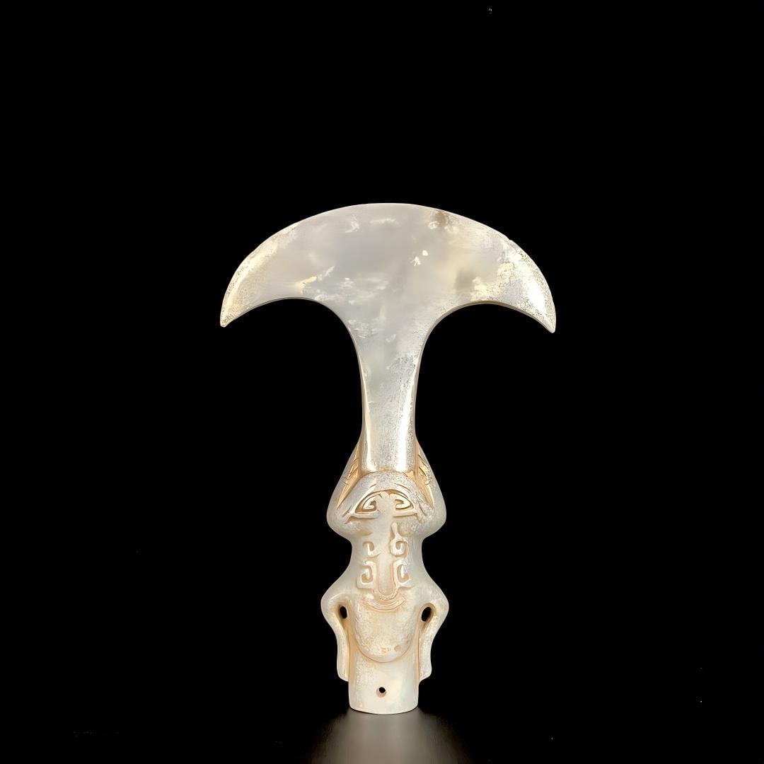 Ancient Hetian jade axe (1 of 8)