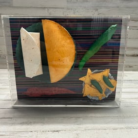 Ortega 1989 Mixed-Media Wall Sculpture “Small Combo #5” – Southwestern Food Art