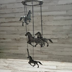 Metal Horse Hanging Mobile / Wind Chime Decor