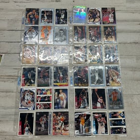 Mixed Basketball Trading Card Lot w/ Jokic, LeBron, Pippen & Autographs