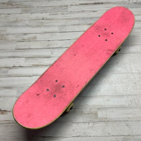 Complete Skateboard with Pink Grip Tape, Phantom Trucks and Wheels