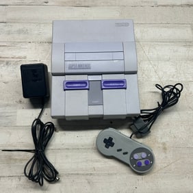 Nintendo Super Nintendo Entertainment System (SNES) Console w/ Controller & Power Adapter