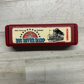 Vintage Hohner Big River Harp Harmonica with Case, Made in Germany