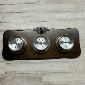 Springfield Triple Dial Weather Station with Eagle Crest (Thermometer, Barometer & Hygrometer)
