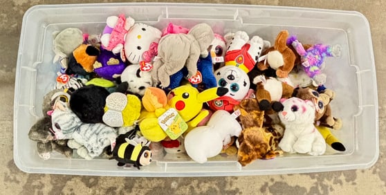 Large assorted lot of TY Beanie Boos plush stuffed animals, sold as one group