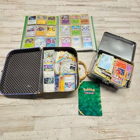 Large Pokémon Trading Card Collection in Binders, Tins & Storage Case