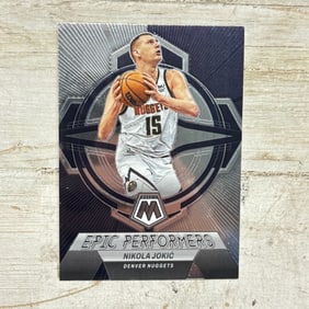Nikola Jokic Panini Mosaic Insert Cards Lot – Epic Performers & Thunder Road Nuggets