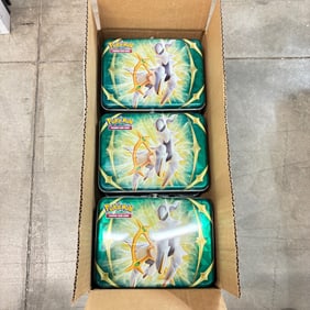 Pokémon TCG 2022 Collector’s Chest Tin Lot (9) Arceus Design Factory Sealed