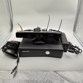 Microsoft Xbox 360 Console with Kinect Sensor, Controller, and Power Supply