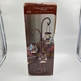 Home Trends Tealight Lantern Stand with Glass Inserts