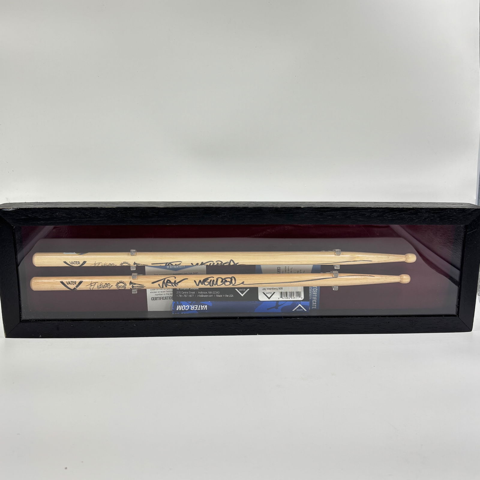 Jay Weinberg "Slipknot" Signed Vater Drumsticks Shadowbox Display (1 of 13)