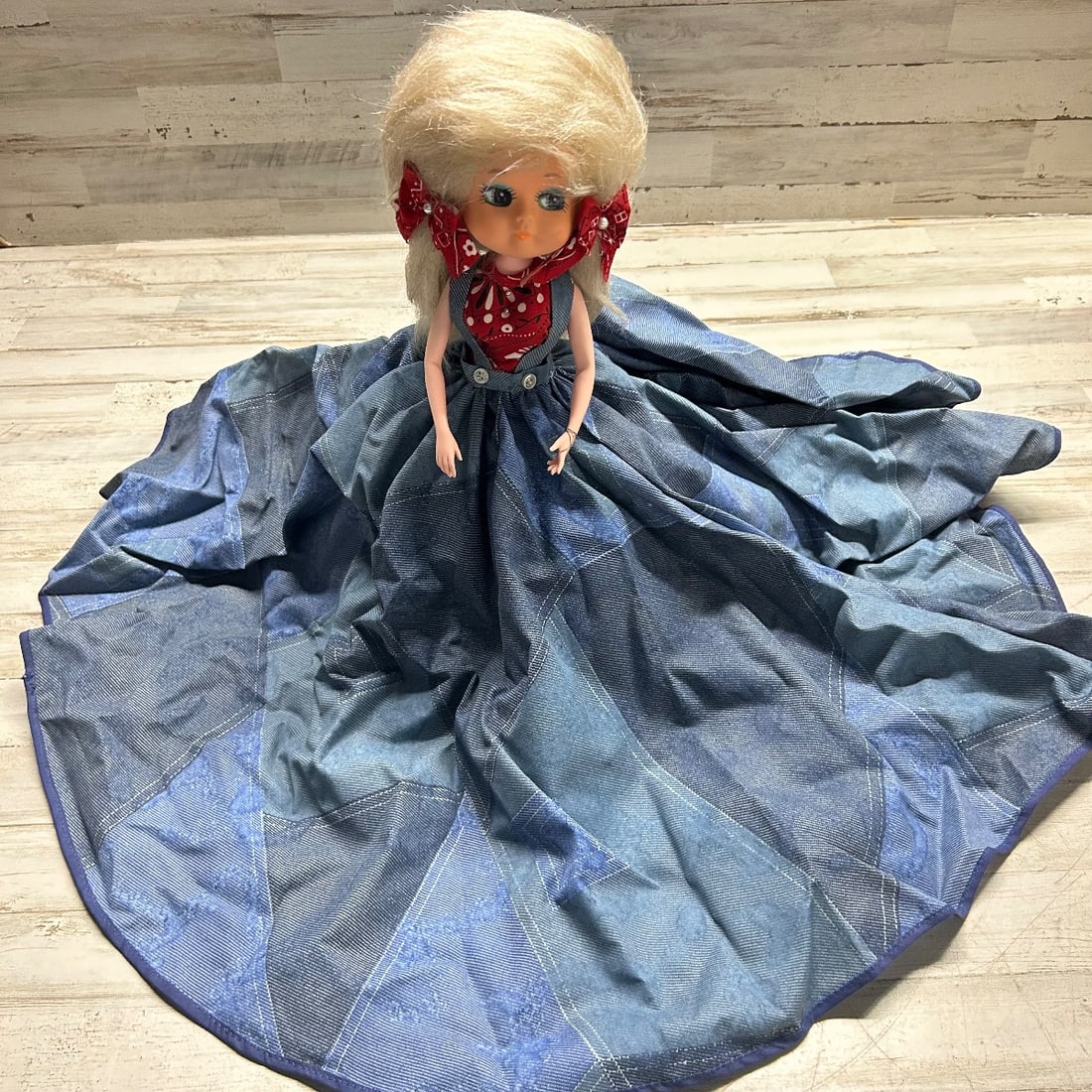 Vintage 1960s Tammy Doll "Country Fair" Outfit Denim Western Americana (1 of 9)