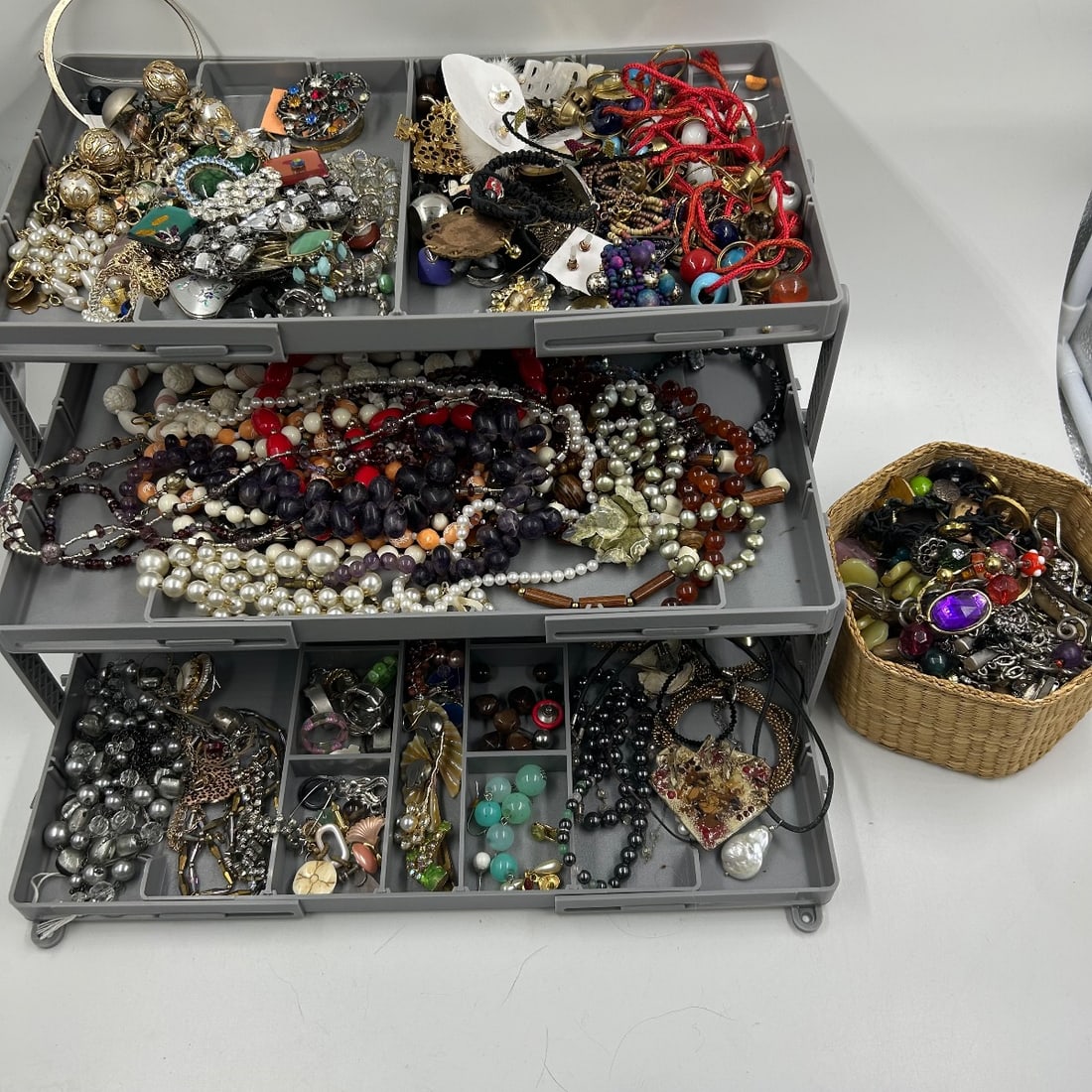 Large Costume Jewelry Collection - Necklaces, Bracelets, Earrings, Pins (1 of 8)