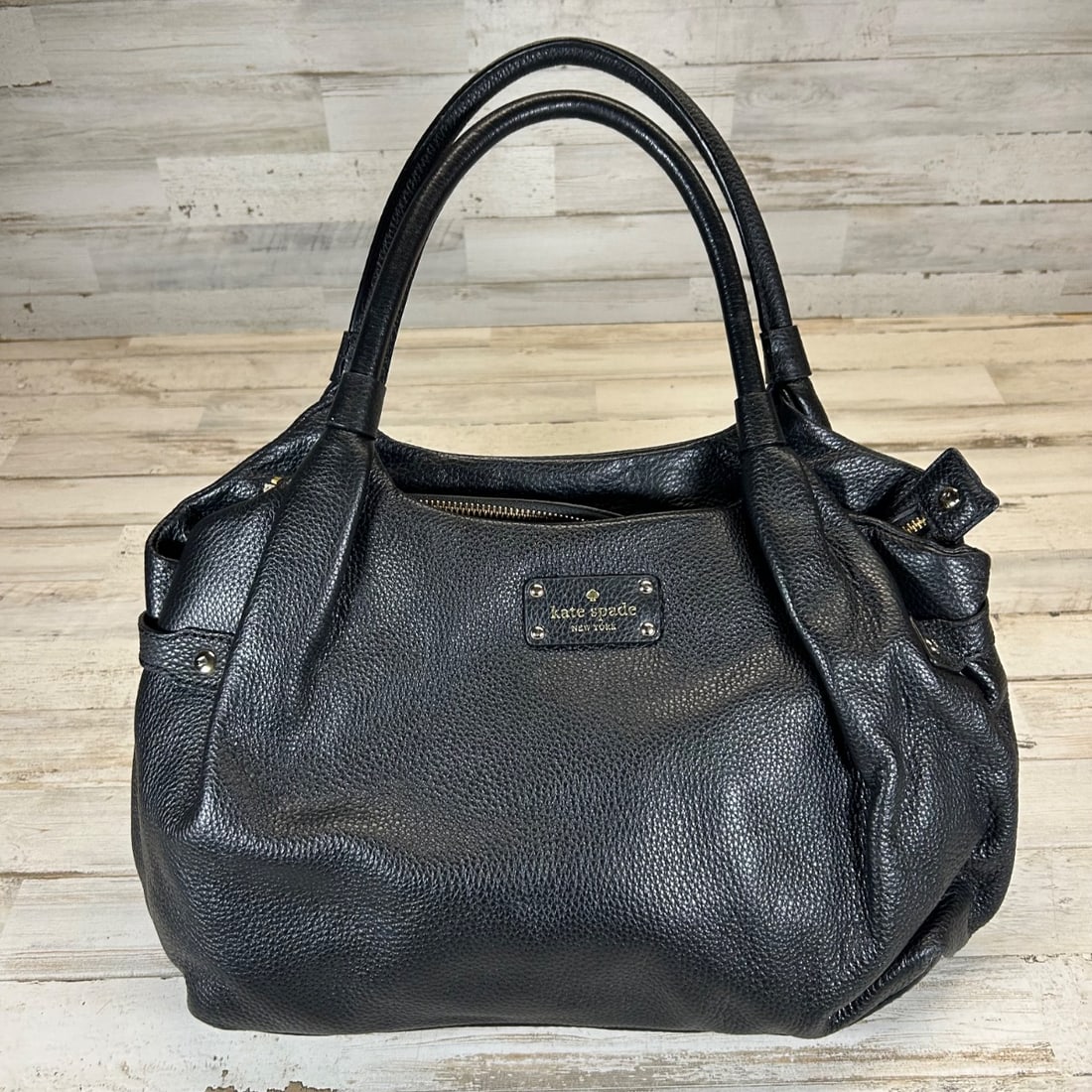 Kate Spade New York Black Pebbled Leather Shoulder Handbag (1 of 8)