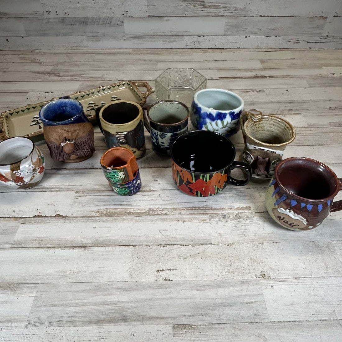 Assorted Ceramic Mugs, Cups & Pottery Lot - Studio Art, Souvenir, Decorative (1 of 10)