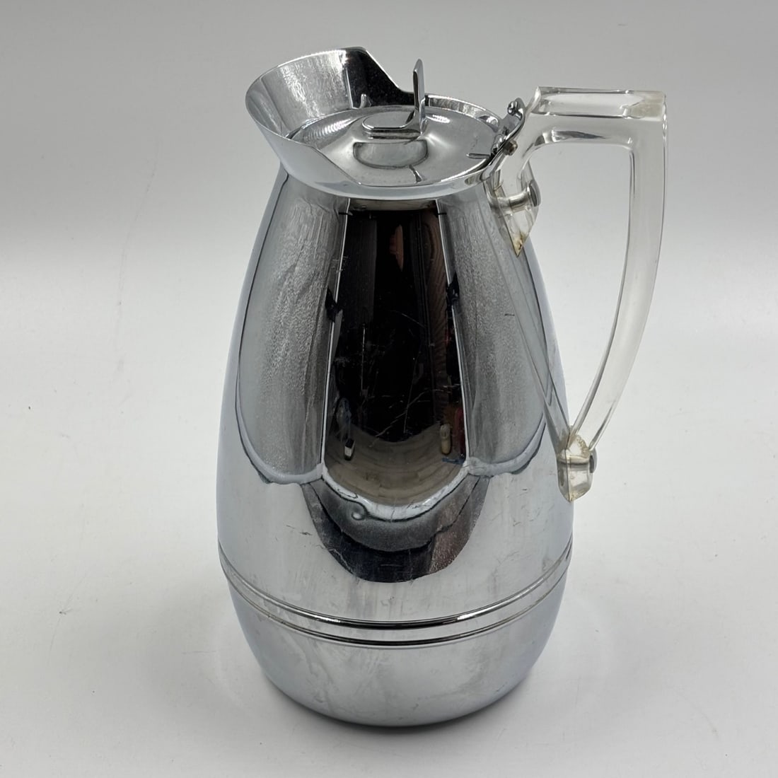 Vintage Thermos Chrome Carafe Model 2585 w/ Acrylic Handle - Norwich, CT USA (1 of 7)