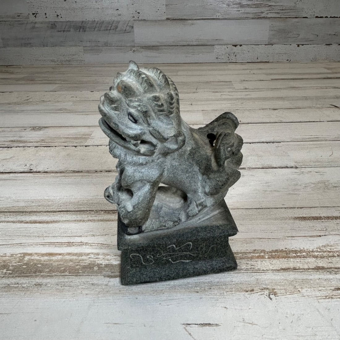 Vintage Stone Foo Dog Lion Figurine Statue Asian Decor (1 of 7)