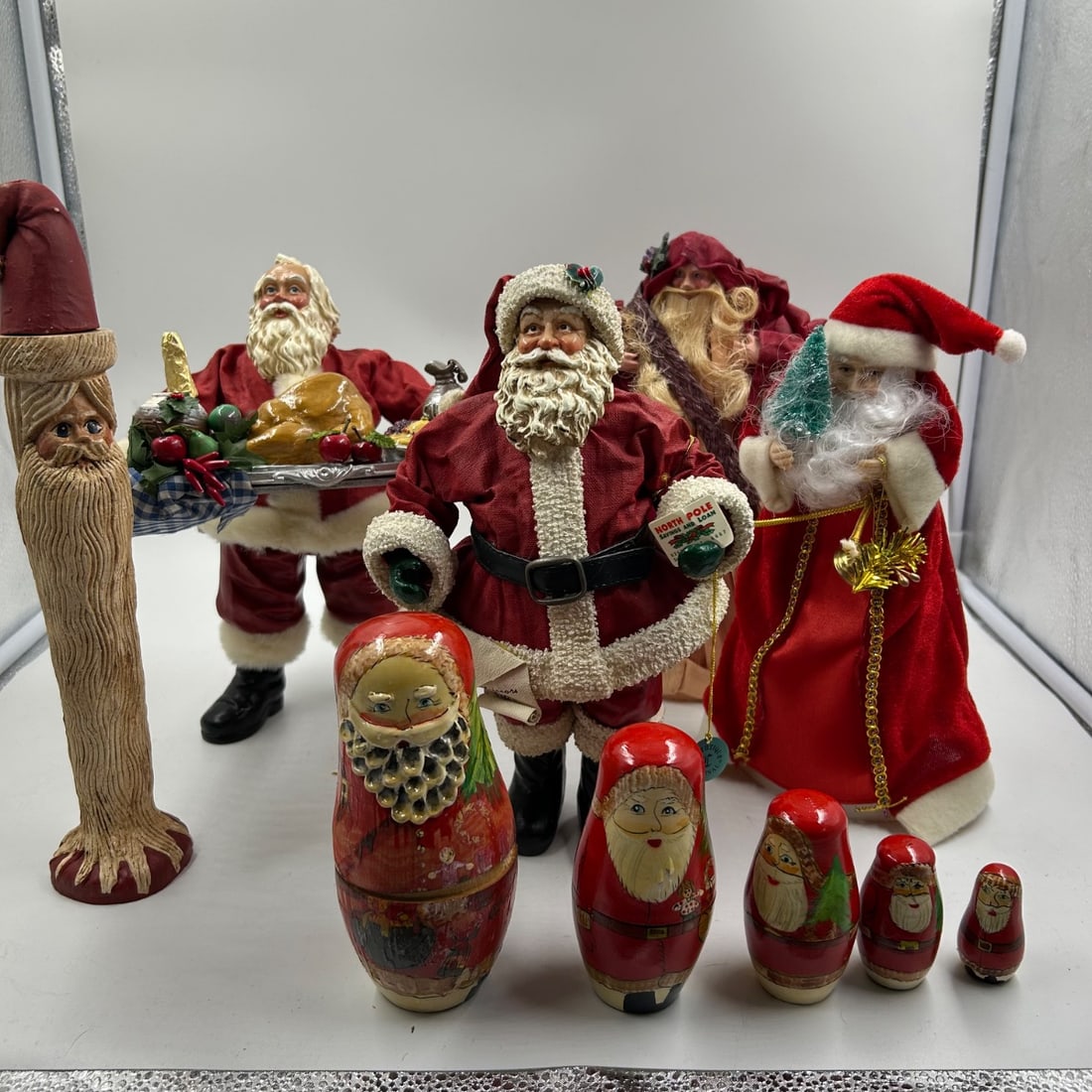 Collection of 5 Santa Claus Figures & 6 Russian Nesting Dolls (1 of 7)