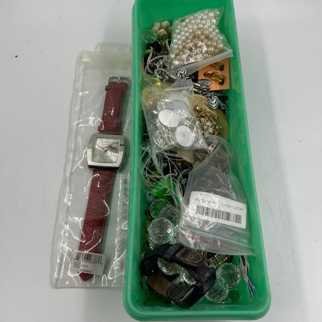 Assorted Costume Jewelry Lot w/ Watch, Charms, Pearls, Rhinestones (1 of 7)