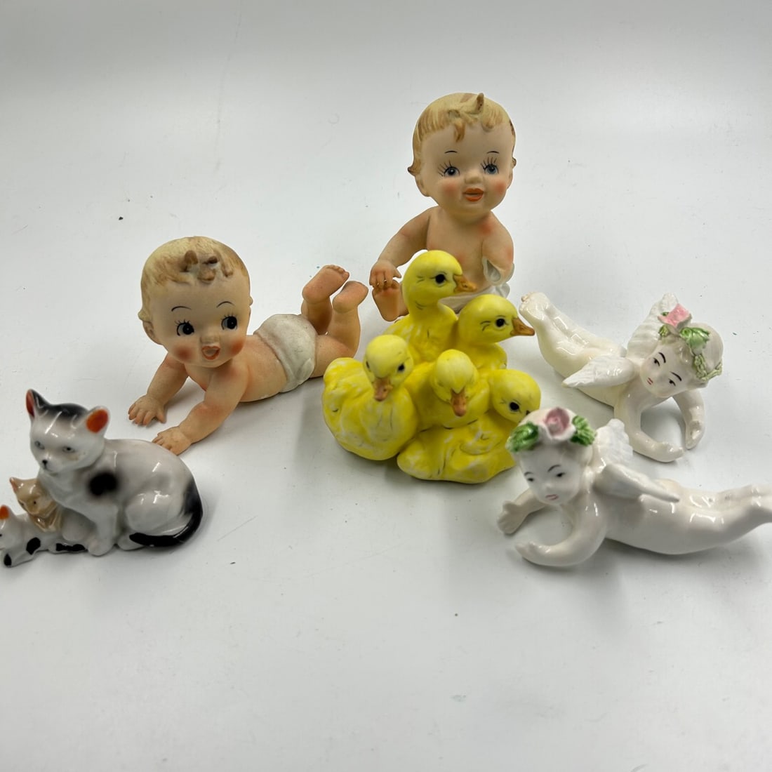 Ceramic Figurine Collection: Vintage Babies, Ducks, Angels, Cat & Kittens (1 of 6)