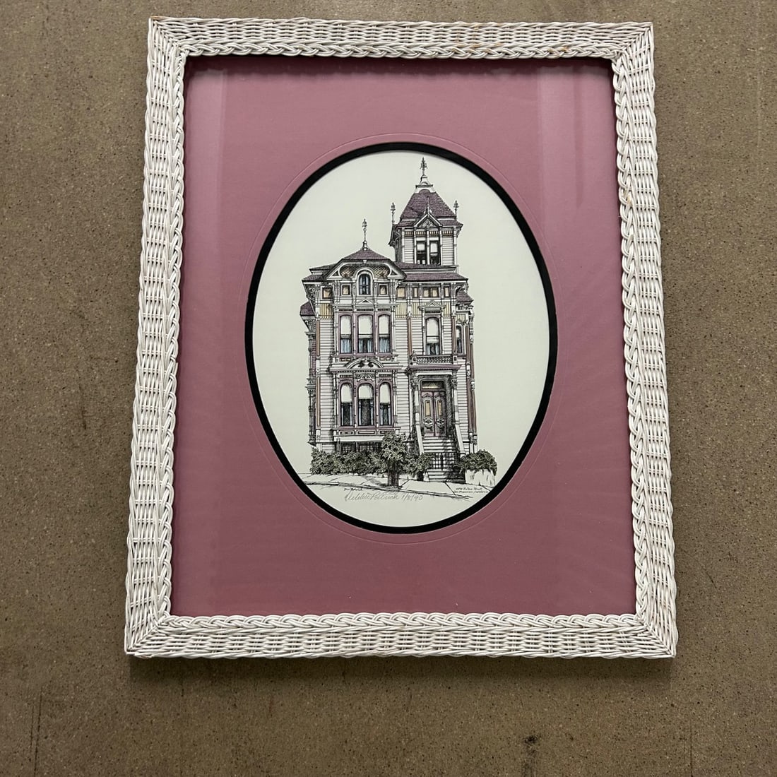 D.W. Patrick Signed "1198 Fulton Street" San Francisco Victorian House Art 1990 (1 of 7)