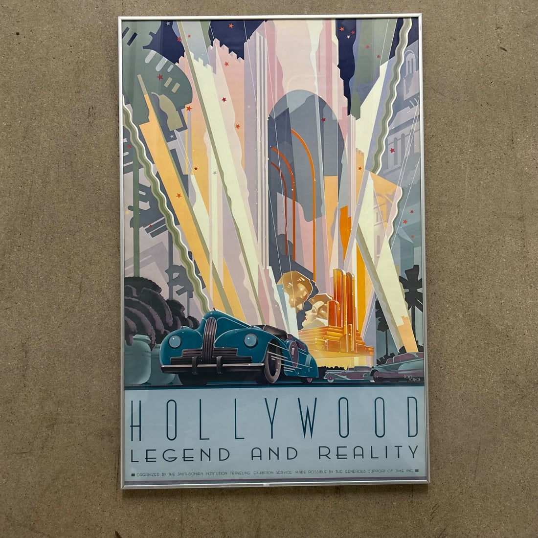 Art Deco Hollywood Legend & Reality Exhibition Poster Vintage Smithsonian T.B. (1 of 7)