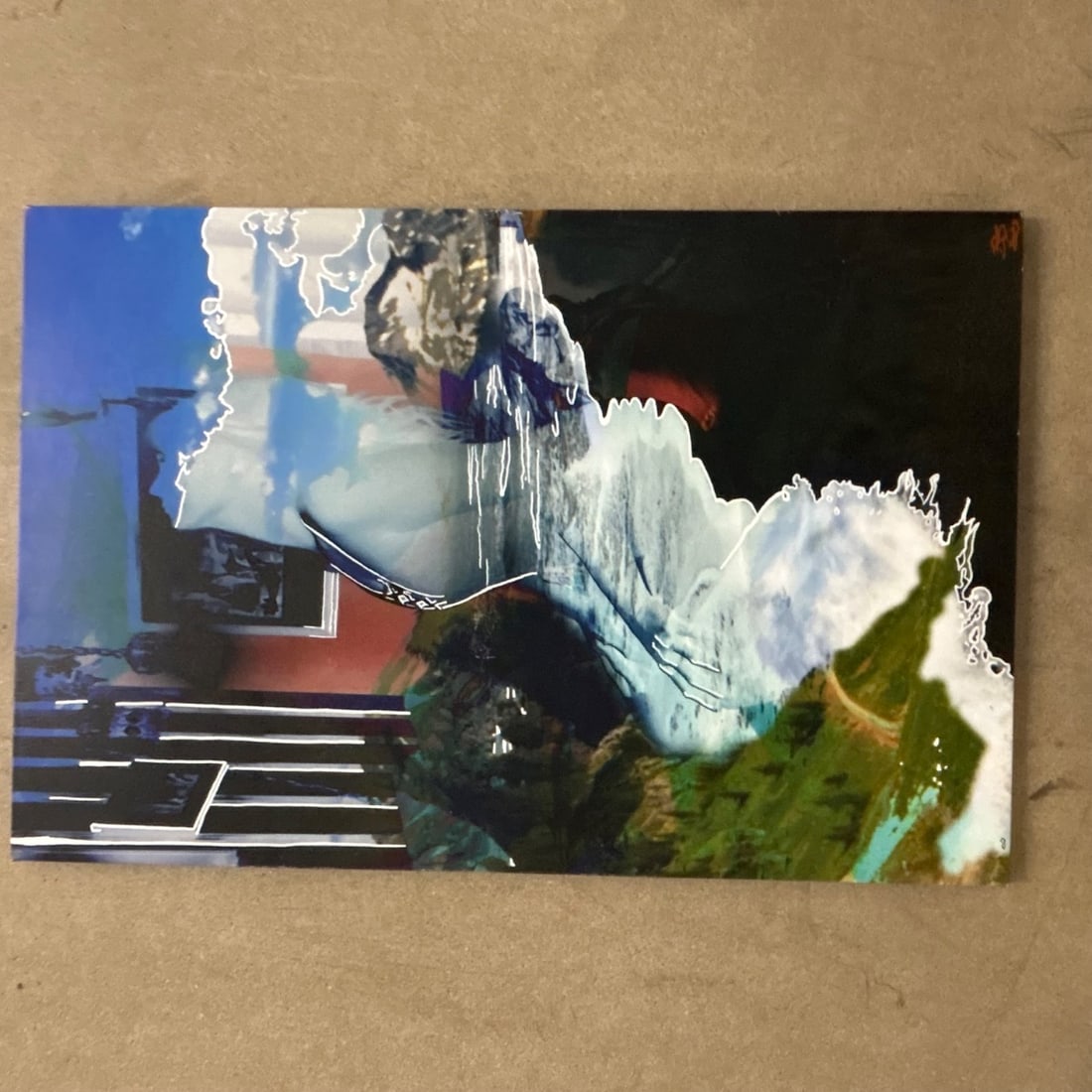 BG Byron G. "The Most Beautiful Woman" Digital Print 24x36 Denver 2023 Collage Art: This is an "Original Digital Print" titled "The Most Beautiful Woman in the world" by BG Byron G., created in Denver in 2023. It features a unique double-exposed digital collage style with abstract el