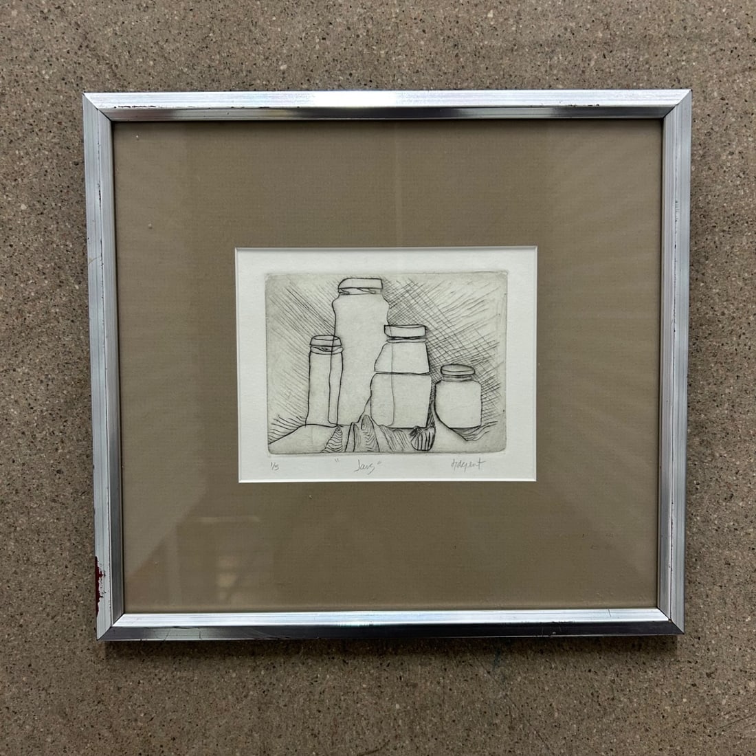 Original Etching "Jars" by Adejent - Limited Edition 1/5 (1 of 6)