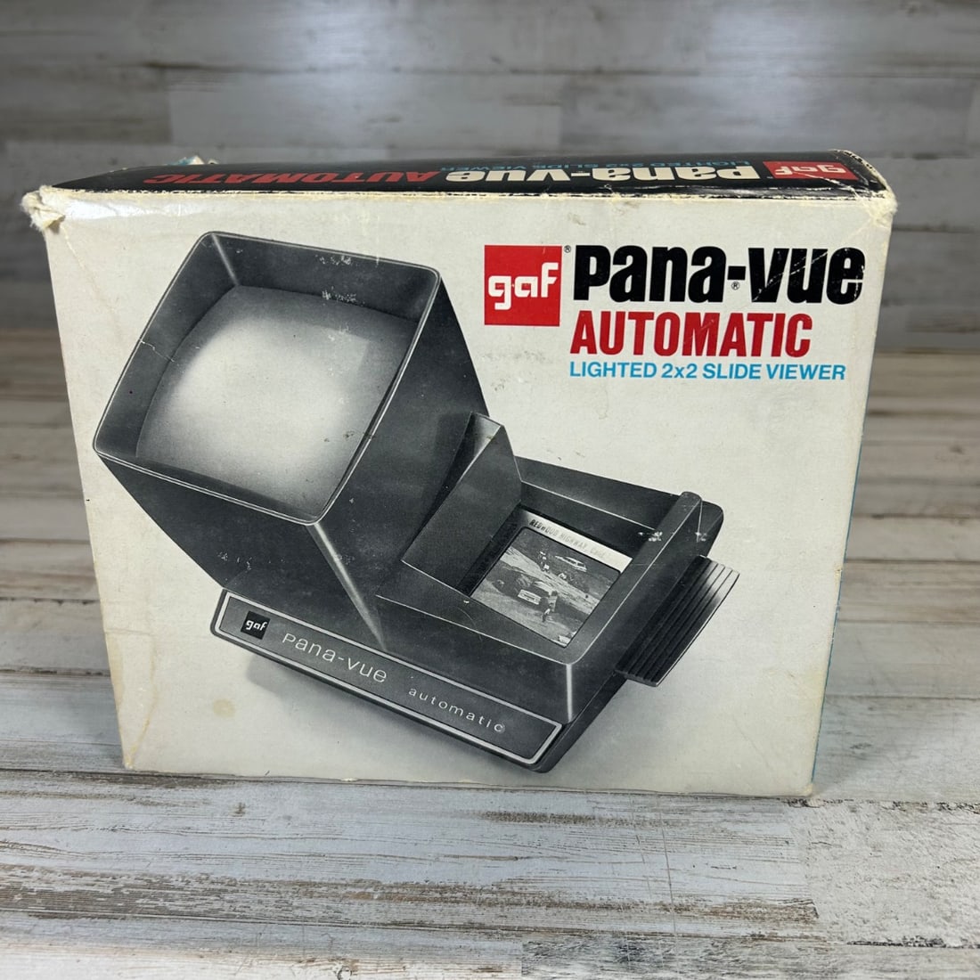 GAF Pana-Vue Automatic Lighted 2x2 Slide Viewer w/ Box & AC Adapter (1 of 6)