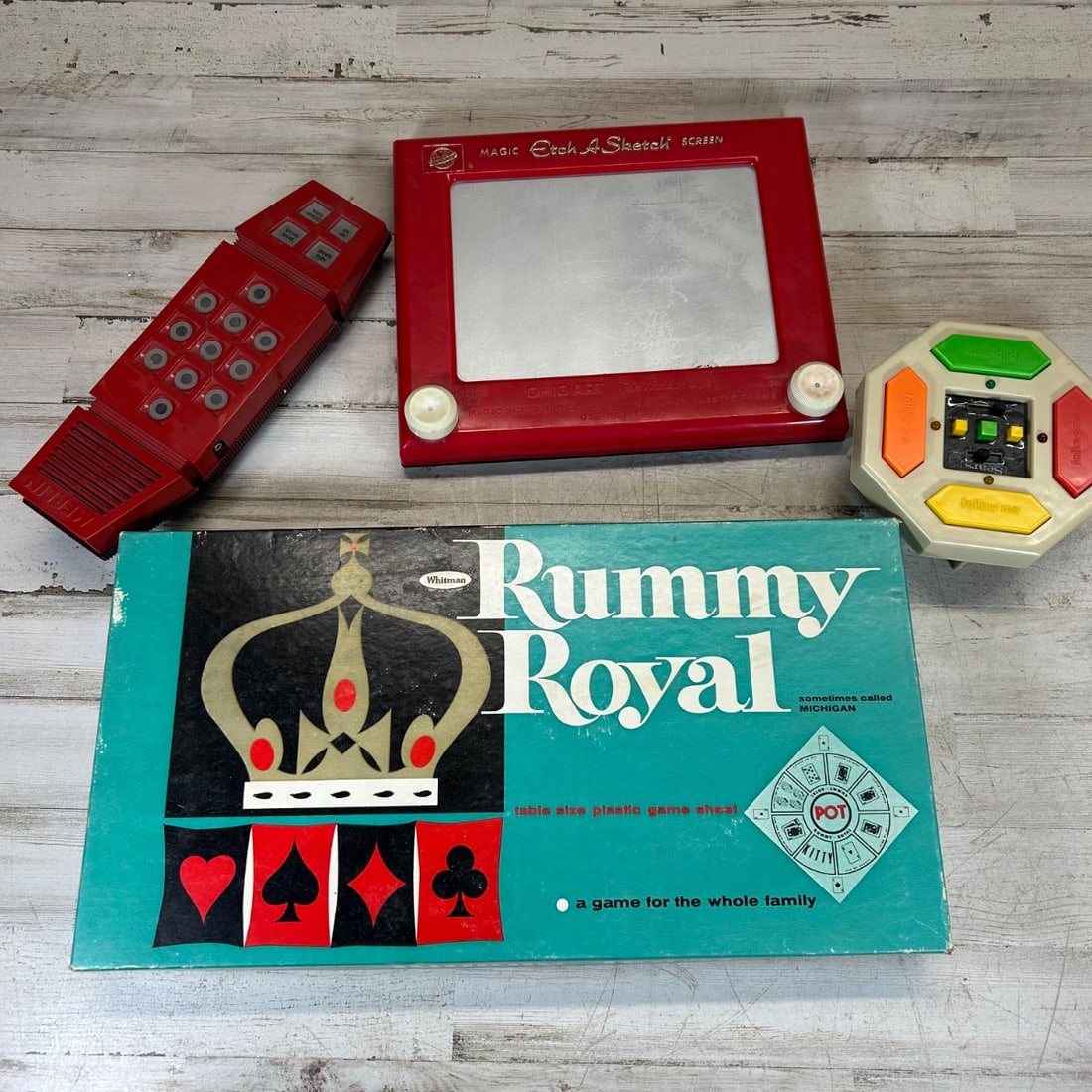Vintage Electronic Games Lot: Merlin, Simon Says, Etch A Sketch, Rummy Royal (1 of 6)